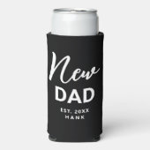 新しい父が初めて設立されたパーソナライズされた スリム缶クーラー (Seltzer正面)