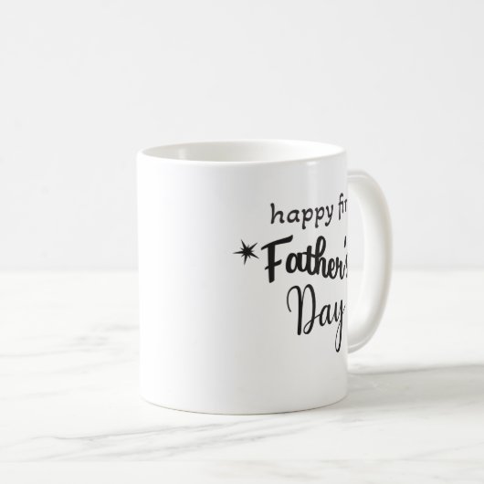 新しい父のために幸せな最初の父の日 コーヒーマグカップ (正面右)