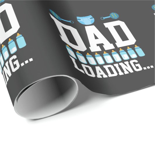 新しい父のベビーをロードおむつ妊娠の発表 ラッピングペーパー (ロールコーナー)