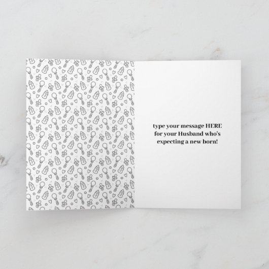 新しい父のロードベビー妊娠の発表 シーズンカード (内部)