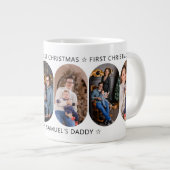 新しい父の初めてのクリスマス6 Photo Rounded Lozenge ジャンボコーヒーマグカップ (正面右)