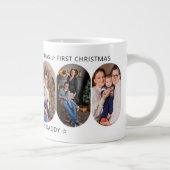 新しい父の初めてのクリスマス6 Photo Rounded Lozenge ジャンボコーヒーマグカップ (右)