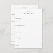 新しい父母とベビーへのアドバイスと願い ノートカード (正面/裏面)