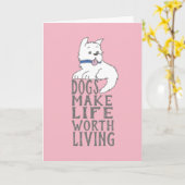 新しい犬おめでとうグリーティングカード カード (黄色い花)