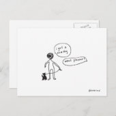 新しい犬のはがき ポストカード (正面/裏面)