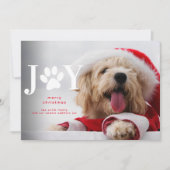 新しい犬の子犬の喜び足のクリスマス 案内状 (正面)