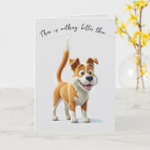 新しい犬の祝辞 カード (黄色い花)