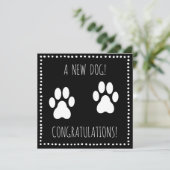 新しい犬! -挨拶状 サンキューカード (スタンド正面)