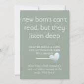 新しい生まれてはだめだ読が、彼らは赤ん聞だシャワー 招待状 (正面)