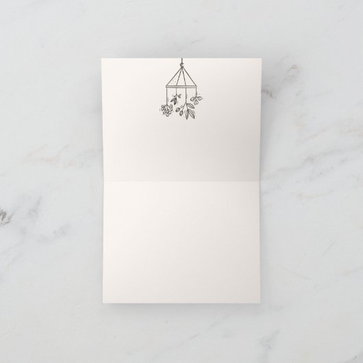 新しい生まれベビーアート カード (内部)