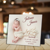 新しい生まれベビー写真の誕生発表Keepsake フォトプラーク