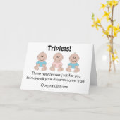 新しい生まれ三つ子カスタマイズ カード (黄色い花)