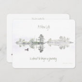 新しい生命: 旅行は始まることを約あります: -水潜り鳥: 招待状 (正面/裏面)