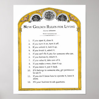 新しい生活の黄金律 ポスター