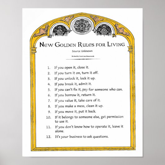 新しい生活の黄金律 ポスター (正面)