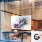 新しい生活、抽象芸術カラフルフラクタル芸術ファンタジー ウィンドウサイン (カフェ窓)