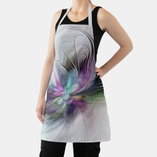 新しい生活、抽象芸術カラフルフラクタル芸術ファンタジー エプロン (インサイチュ)