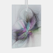 新しい生活、抽象芸術カラフルフラクタル芸術ファンタジー ガラスオーナメント (正面右)