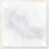 新しい生活、抽象芸術カラフルフラクタル芸術ファンタジー ガラスコースター (裏面)