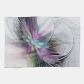 新しい生活、抽象芸術カラフルフラクタル芸術ファンタジー キッチンタオル (横)