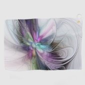 新しい生活、抽象芸術カラフルフラクタル芸術ファンタジー ゴルフタオル (横)