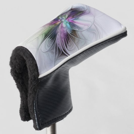 新しい生活、抽象芸術カラフルフラクタル芸術ファンタジー ゴルフヘッドカバー (3/4 正面)