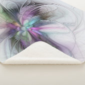 新しい生活、抽象芸術カラフルフラクタル芸術ファンタジー シェルパブランケット (3/4)