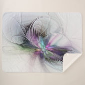 新しい生活、抽象芸術カラフルフラクタル芸術ファンタジー シェルパブランケット (正面(横))