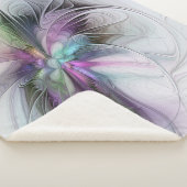 新しい生活、抽象芸術カラフルフラクタル芸術ファンタジー シェルパブランケット (3/4)