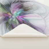 新しい生活、抽象芸術カラフルフラクタル芸術ファンタジー シェルパブランケット (3/4)