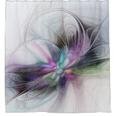 新しい生活、抽象芸術カラフルフラクタル芸術ファンタジー シャワーカーテン (正面)