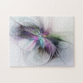 新しい生活、抽象芸術カラフルフラクタル芸術ファンタジー ジグソーパズル (横)