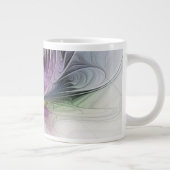新しい生活、抽象芸術カラフルフラクタル芸術ファンタジー ジャンボコーヒーマグカップ (右)