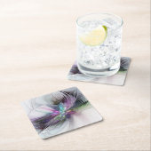 新しい生活、抽象芸術カラフルフラクタル芸術ファンタジー スクエアペーパーコースター (インサイチュ)