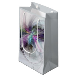 新しい生活、抽象芸術カラフルフラクタル芸術ファンタジー スモールペーパーバッグ