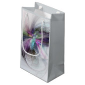 新しい生活、抽象芸術カラフルフラクタル芸術ファンタジー スモールペーパーバッグ (裏面アングル)