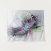 新しい生活、抽象芸術カラフルフラクタル芸術ファンタジー タペストリー (正面(横))