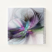 新しい生活、抽象芸術カラフルフラクタル芸術ファンタジー ノートブック (裏面)