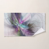 新しい生活、抽象芸術カラフルフラクタル芸術ファンタジー ハンドタオル (ハンドタオル)