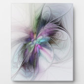 新しい生活、抽象芸術カラフルフラクタル芸術ファンタジー フォトプラーク (正面)