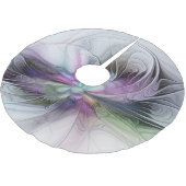 新しい生活、抽象芸術カラフルフラクタル芸術ファンタジー ブラッシュドポリエステルツリースカート (アングル)