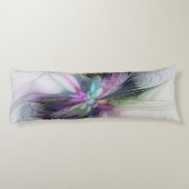 新しい生活、抽象芸術カラフルフラクタル芸術ファンタジー ボディピロー (裏面)