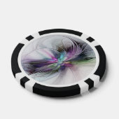 新しい生活、抽象芸術カラフルフラクタル芸術ファンタジー ポーカーチップ (シングル)