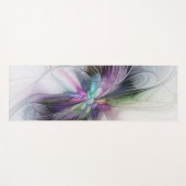 新しい生活、抽象芸術カラフルフラクタル芸術ファンタジー ヨガマット (正面(横))