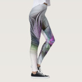 新しい生活、抽象芸術カラフルフラクタル芸術ファンタジー レギンス (右)