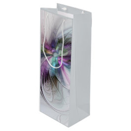 新しい生活、抽象芸術カラフルフラクタル芸術ファンタジー ワインギフトバッグ