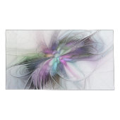 新しい生活、抽象芸術カラフルフラクタル芸術ファンタジー 枕カバー (裏面)