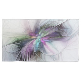 新しい生活、抽象芸術カラフルフラクタル芸術ファンタジー 枕カバー