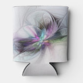 新しい生活、抽象芸術カラフルフラクタル芸術ファンタジー 缶クーラー (正面)