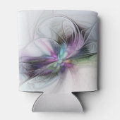 新しい生活、抽象芸術カラフルフラクタル芸術ファンタジー 缶クーラー (裏面)